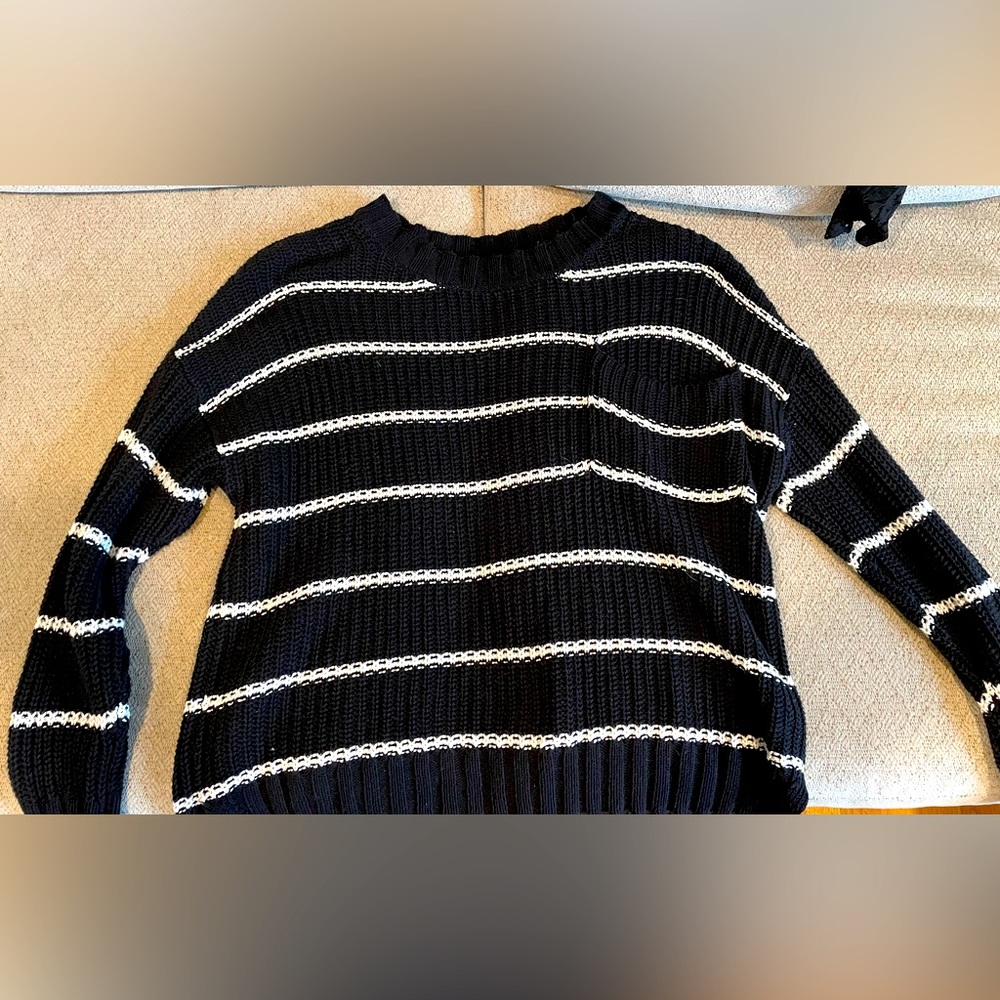 Black and white striped knit sweater!